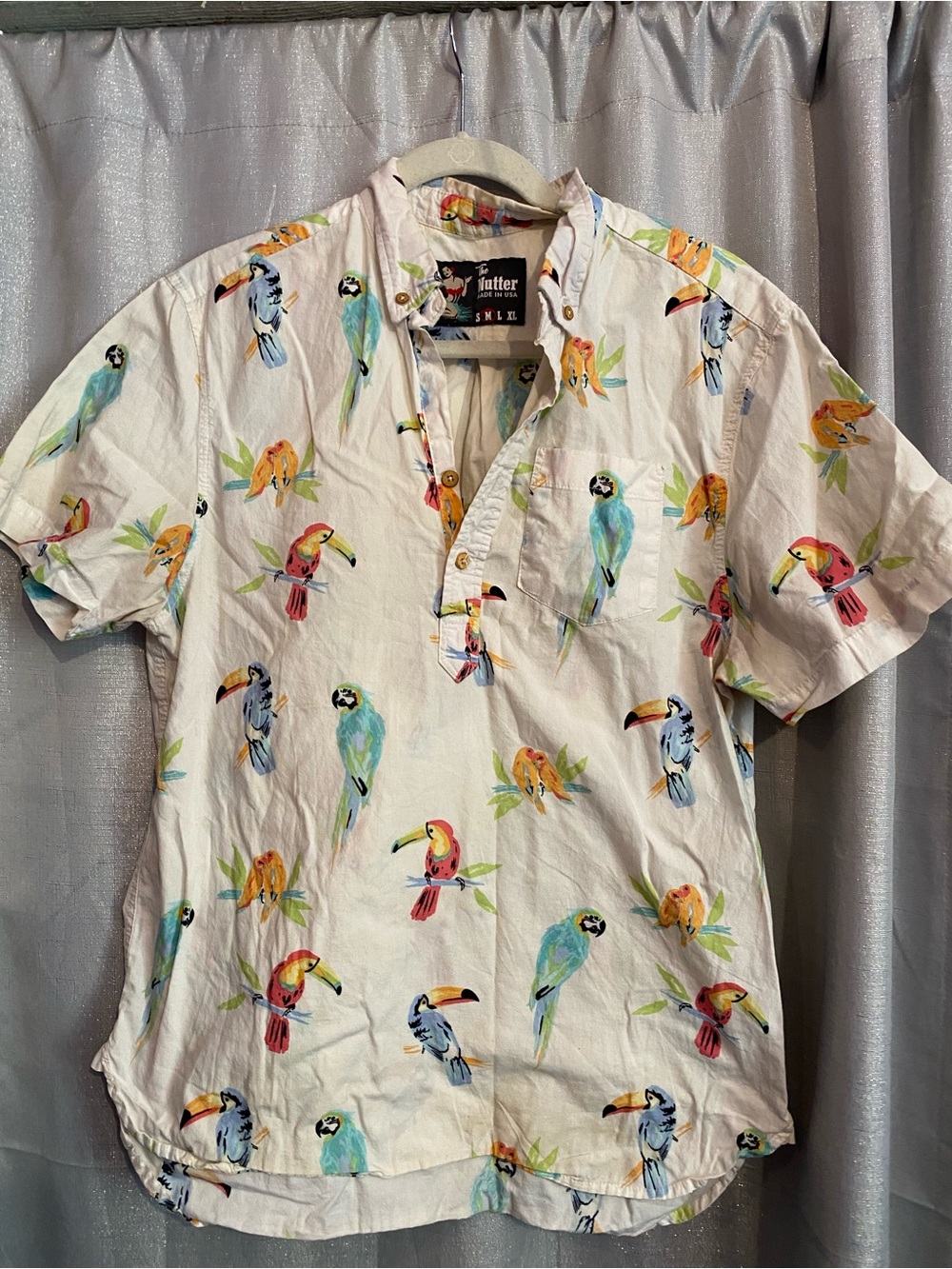 The Nutter Chubbies Dude Wheres Macaw Shirt Mens M Tropical Birds
Popover Polo